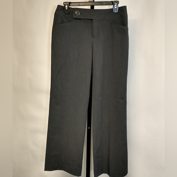 Nine West Business Casual Wide Leg Charcoal Gray Pants Size 8P - Picture 1 of 8